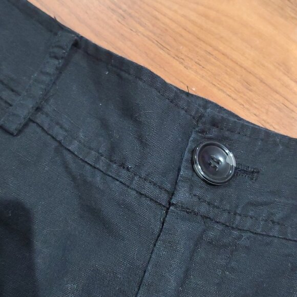 Vintage Black Linen Shorts - Picture 6 of 16